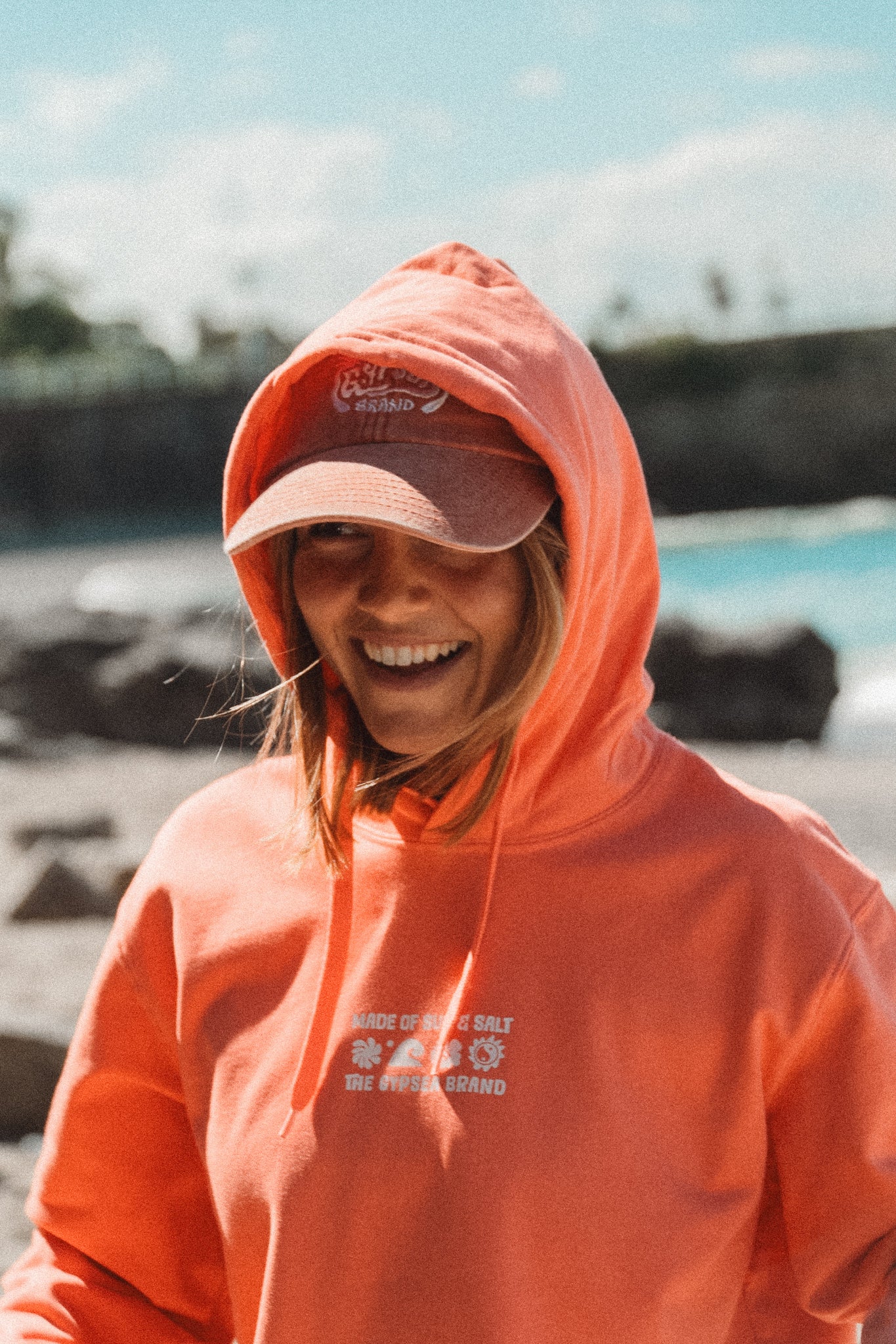 Sudadera Made of Sun and Salt Coral