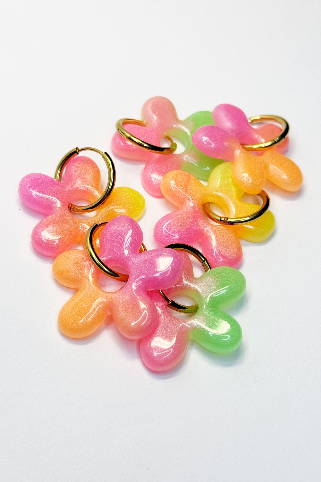 Pendientes Flor Melocotón