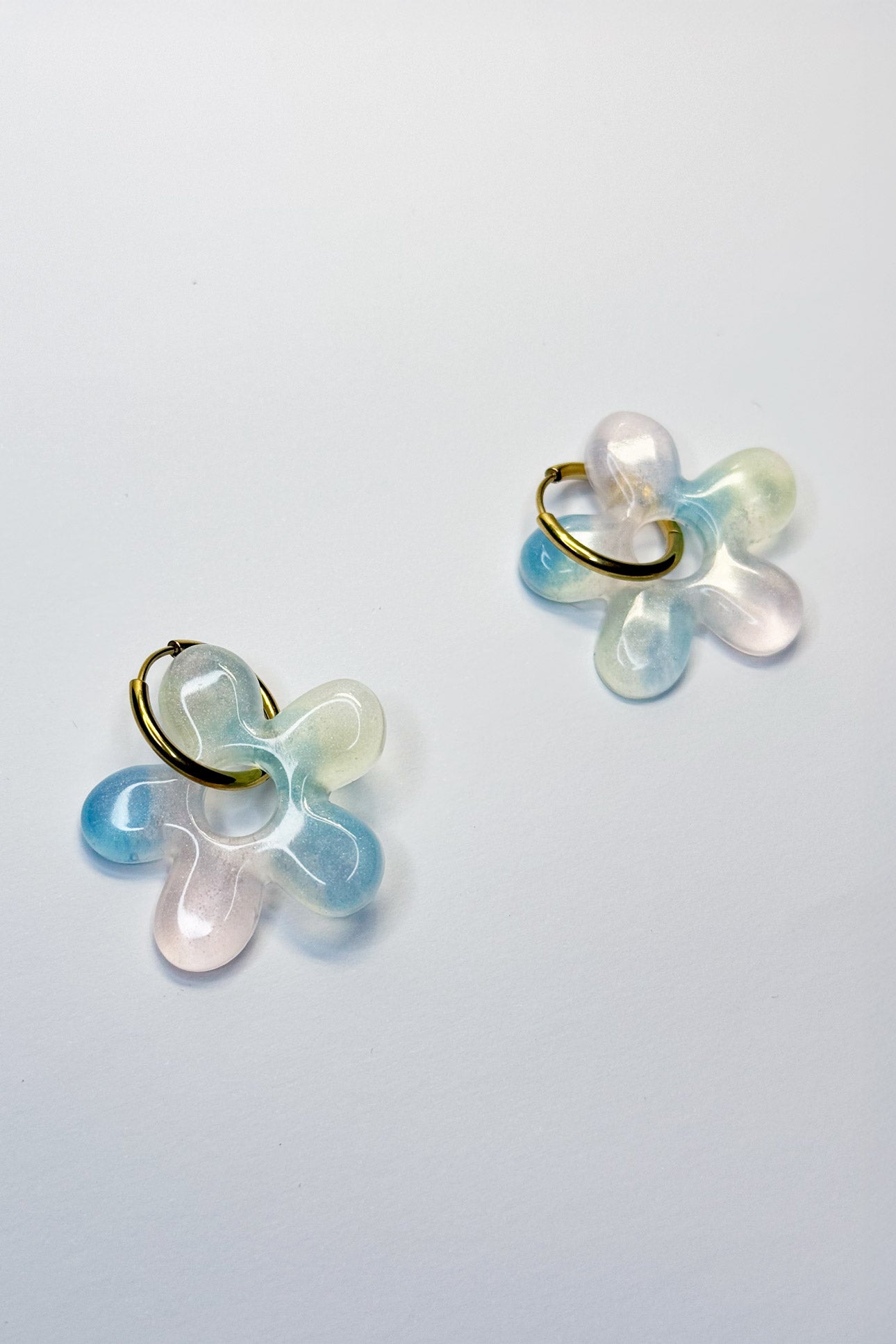 Pendientes Flor Colores Pastel