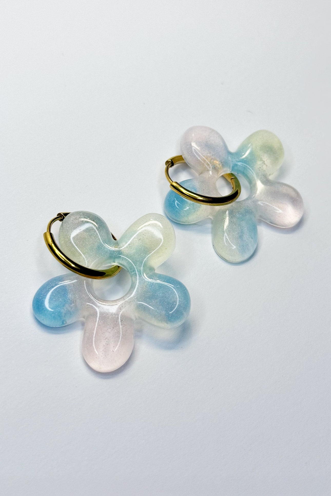 Pendientes Flor Colores Pastel