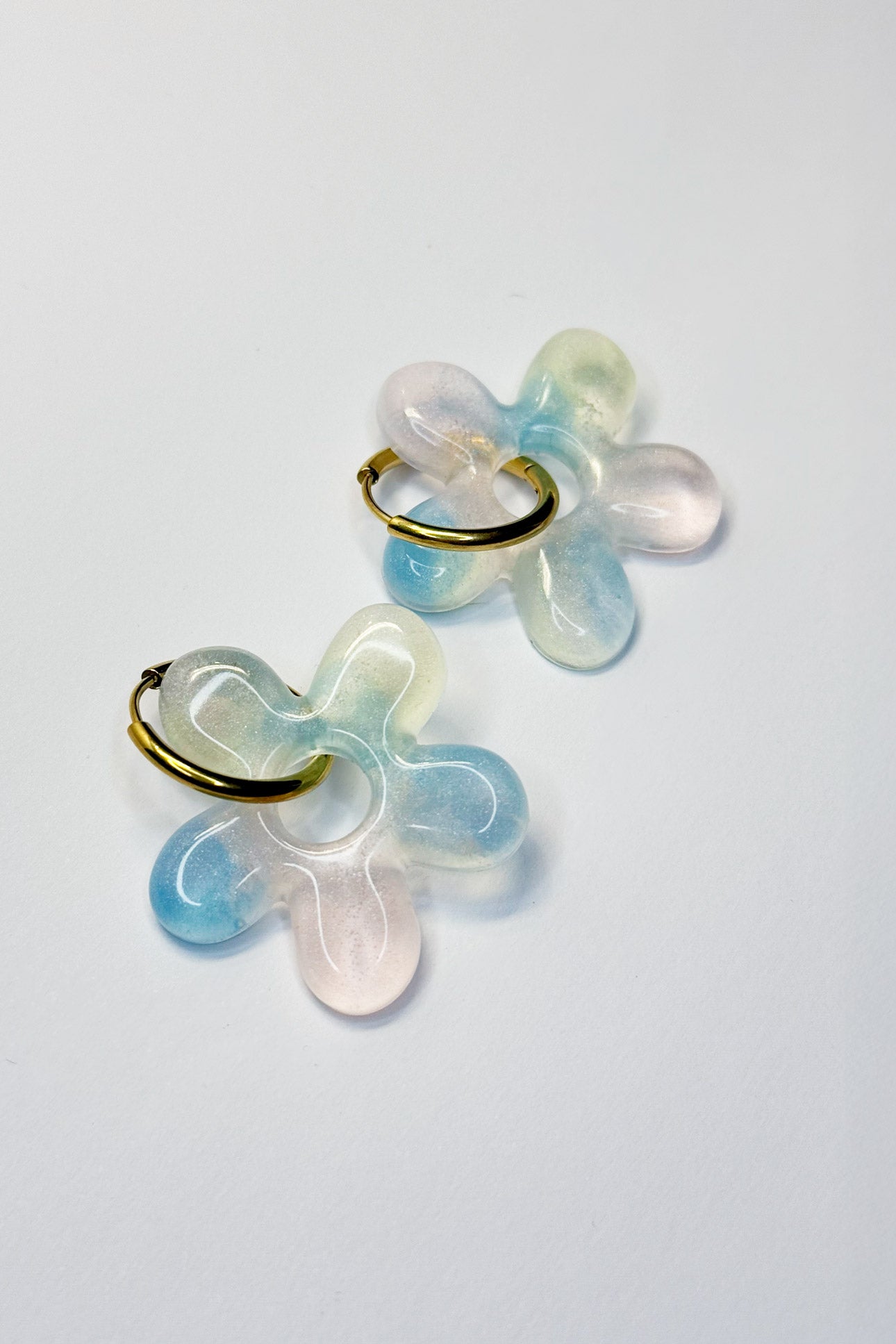 Pendientes Flor Colores Pastel