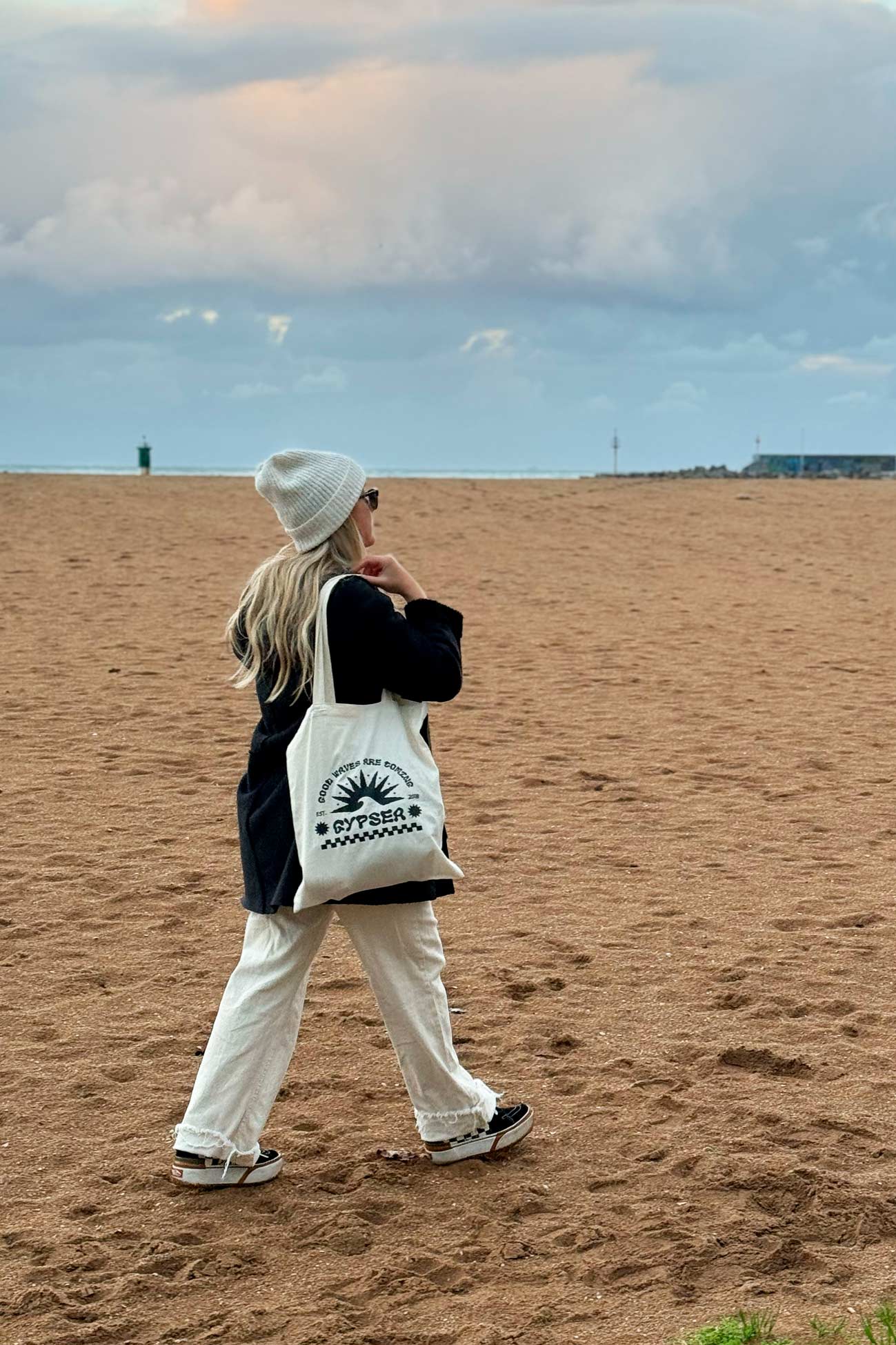 Good Waves Are Coming Black Tote Bag