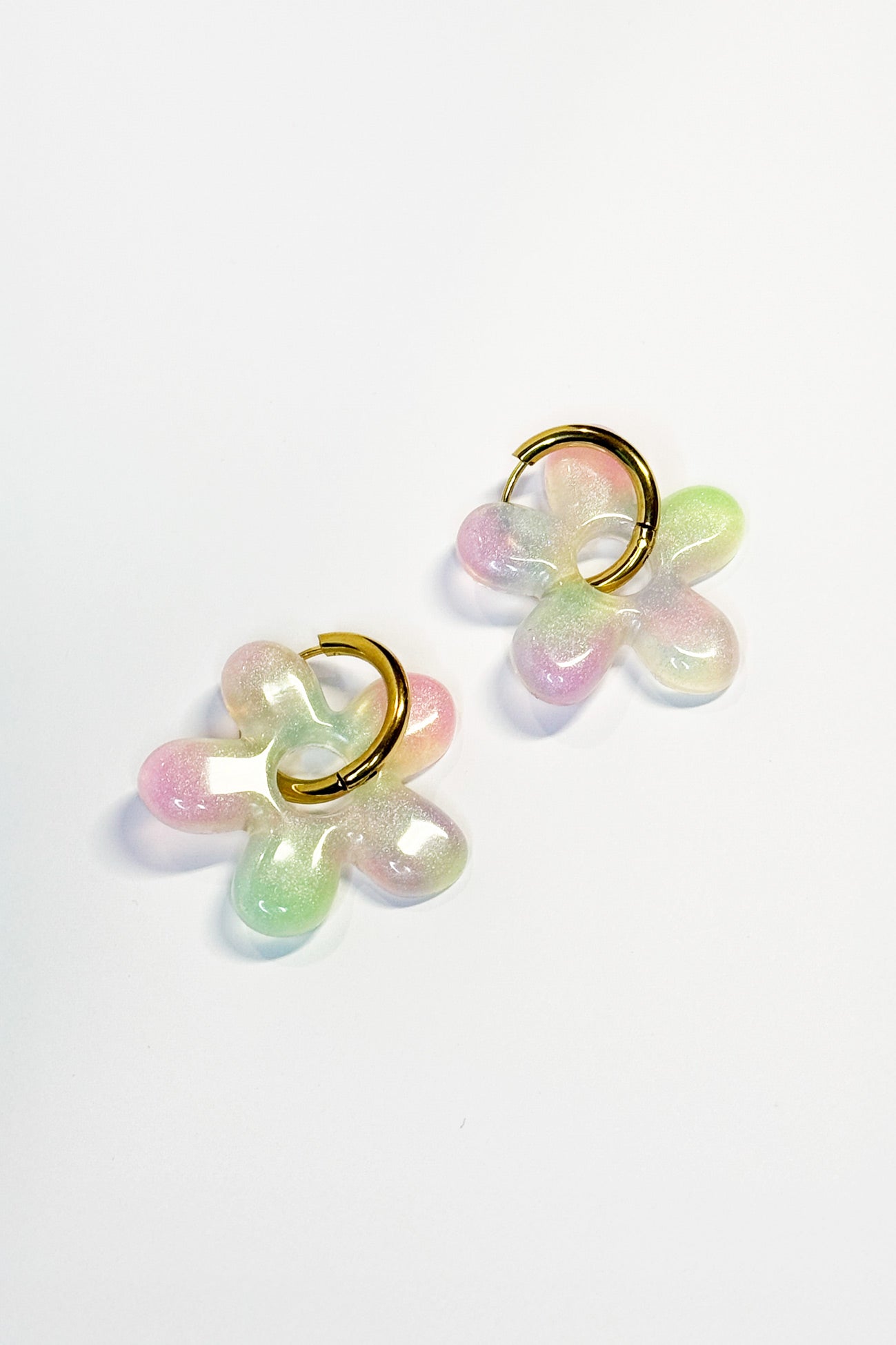 Pendientes Flor Colores Pastel
