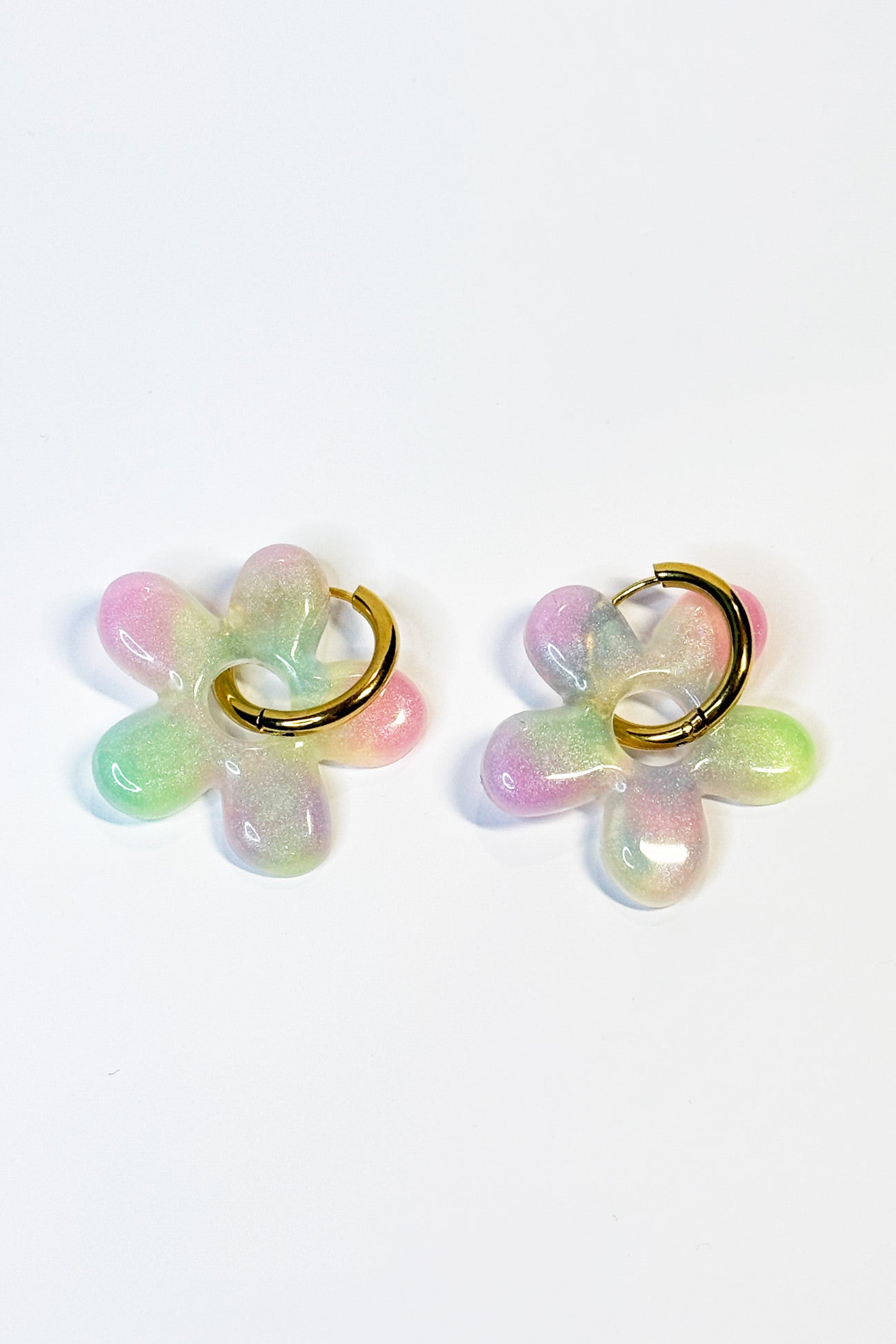 Pendientes Flor Colores Pastel