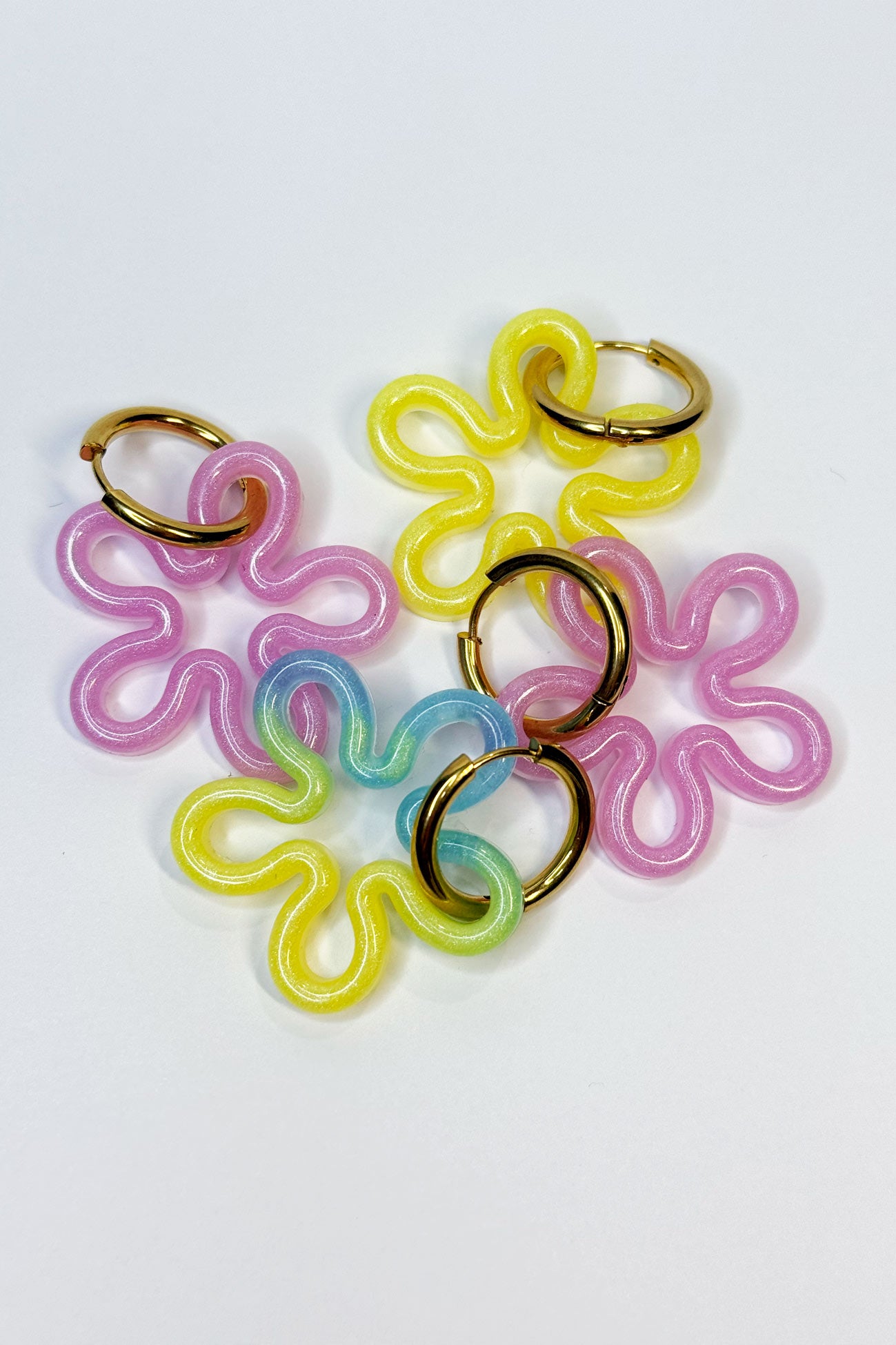 Pendientes Flor Magnolia Yellow