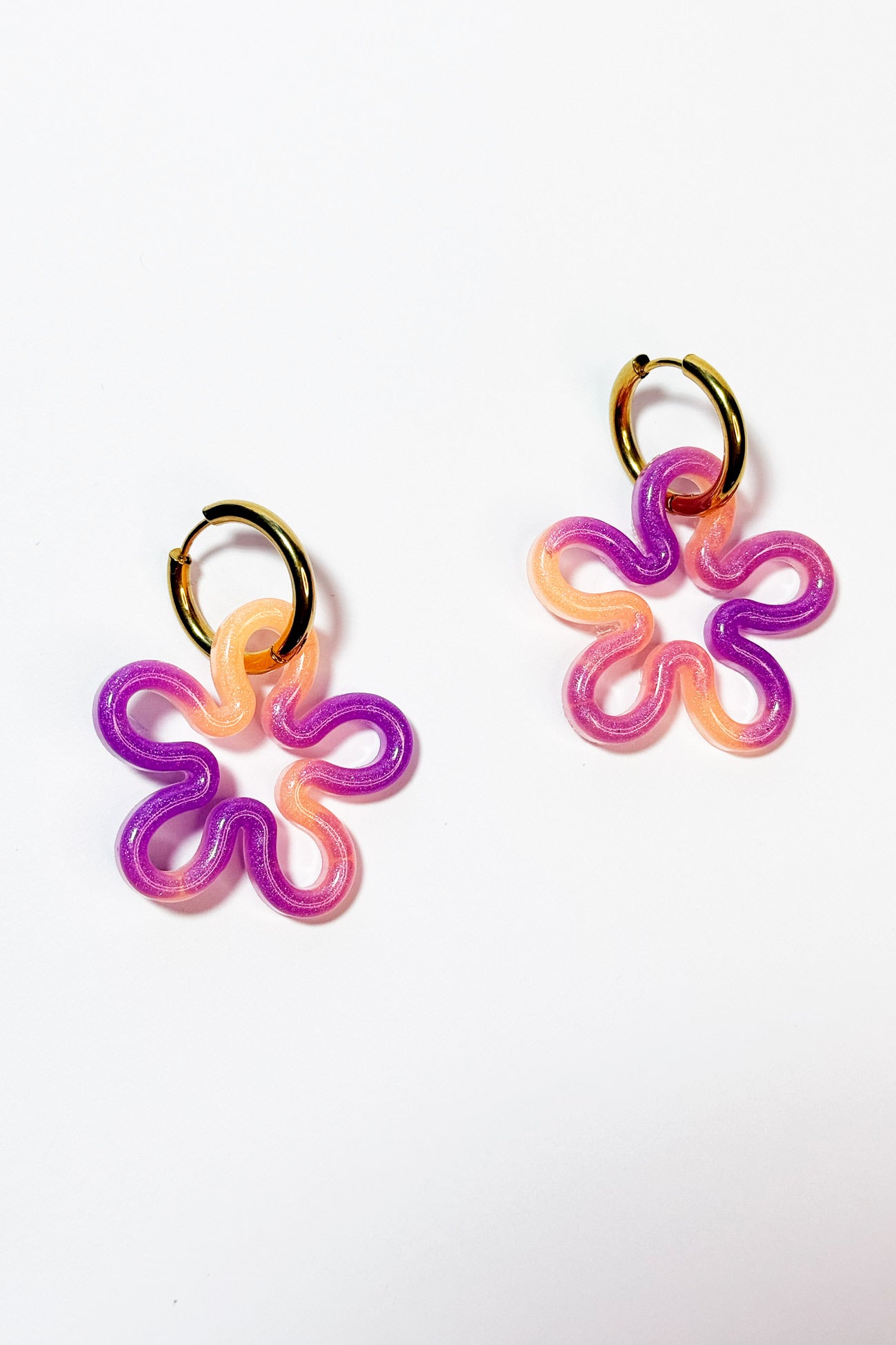 Pendientes Flor Magnolia Purple Love Mix
