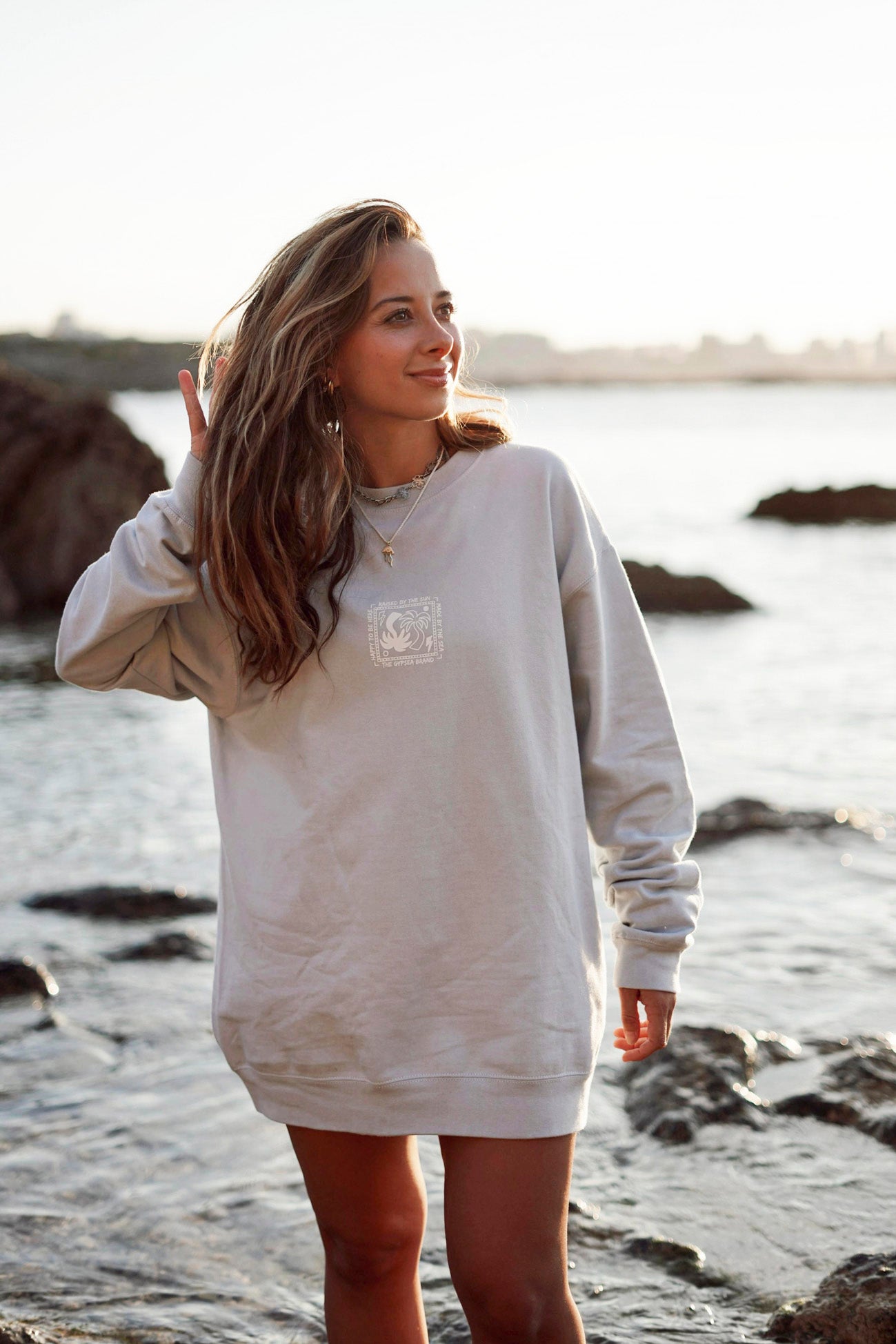 Sudadera Unisex Palms Blue