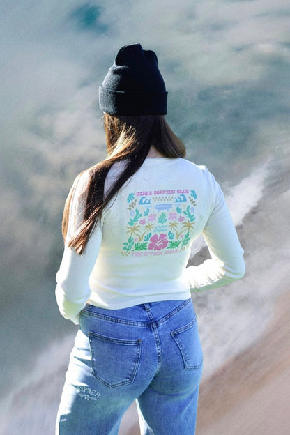 Top Manga Larga Girls Surfing Club