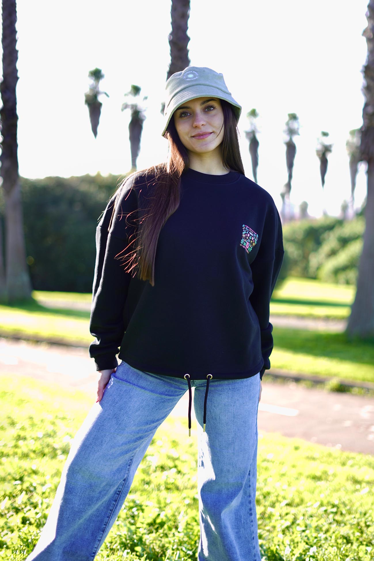 Sudadera Girls Surfing Club Black