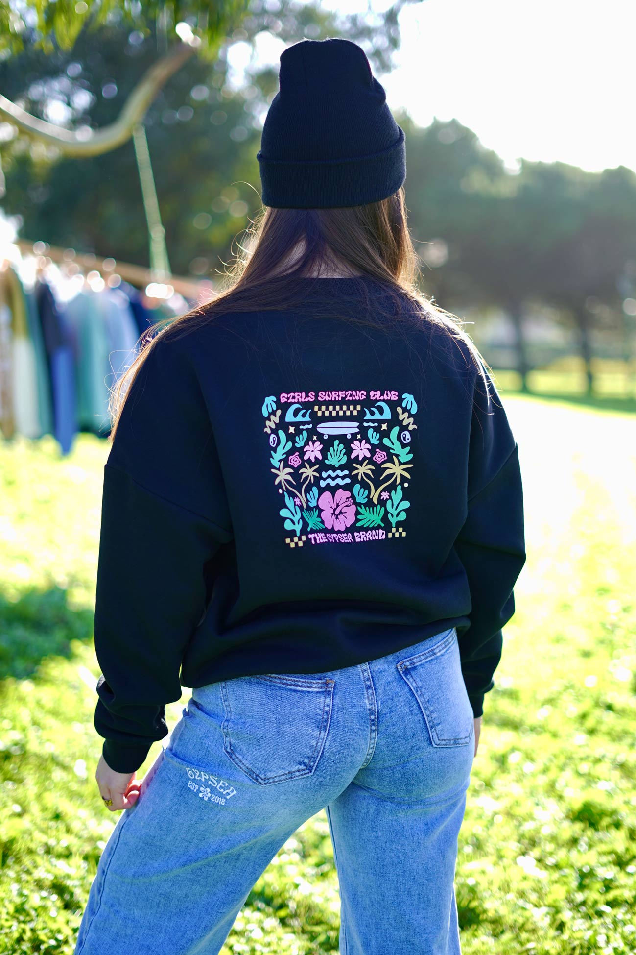 Sudadera Girls Surfing Club Black