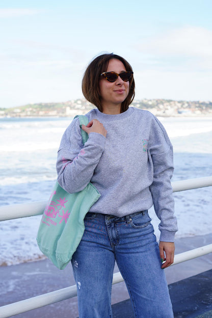 Sudadera Girls Surfing Club Black Grey