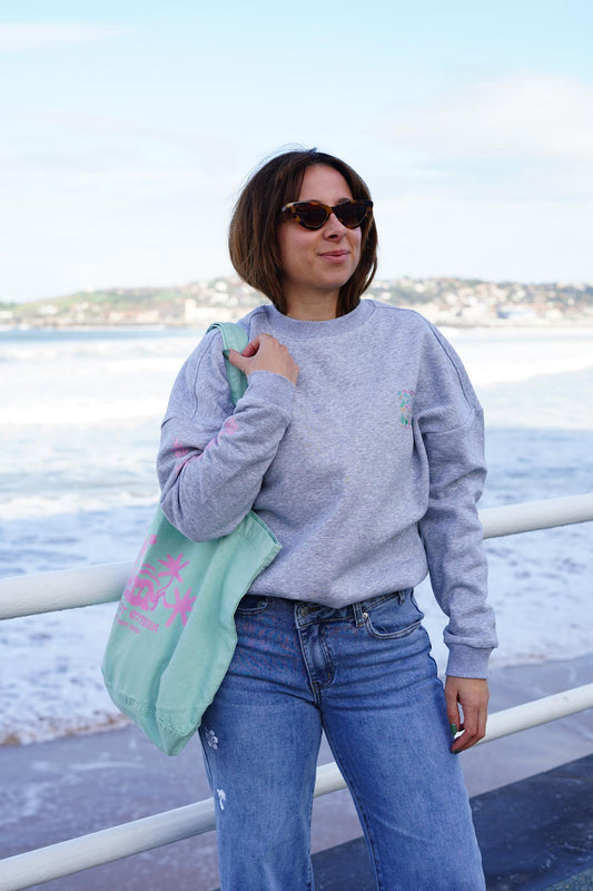 Sudadera Girls Surfing Club Black Grey