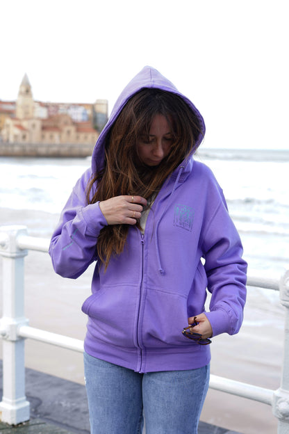 Sudadera Gypsea Purple Coral Zip