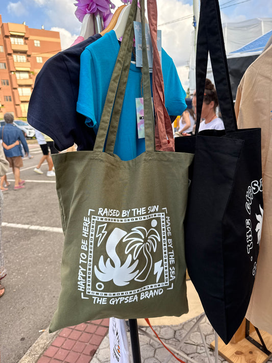 Palms Khaki Tote Bag