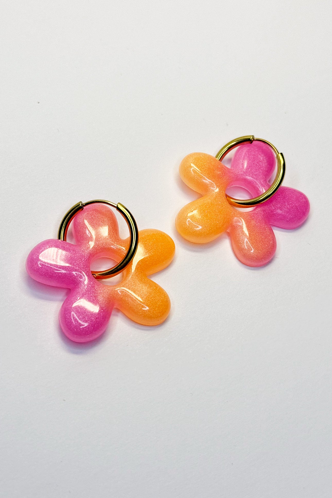 Pendientes Flor Melocotón