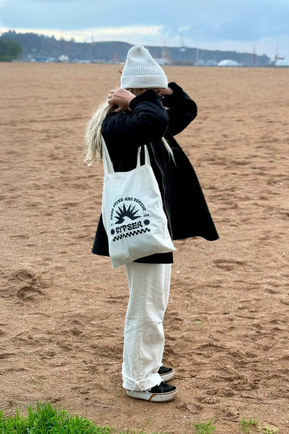 Good Waves Are Coming Black Tote Bag