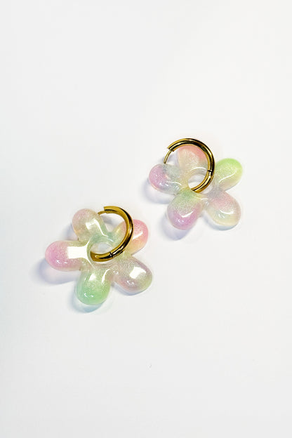 Pendientes Flor Colores Pastel