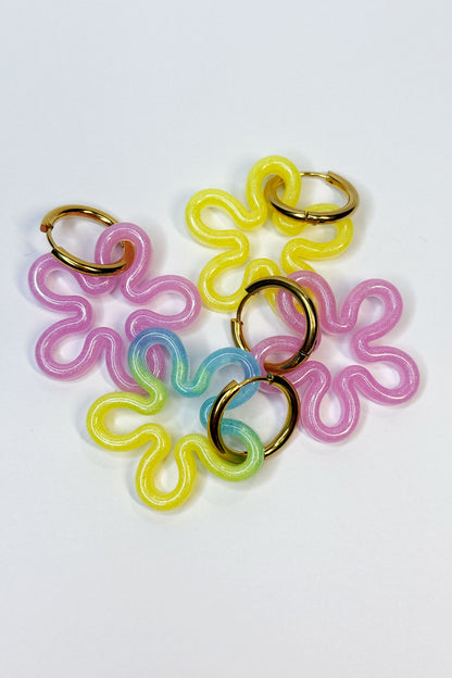 Pendientes Flor Magnolia Yellow