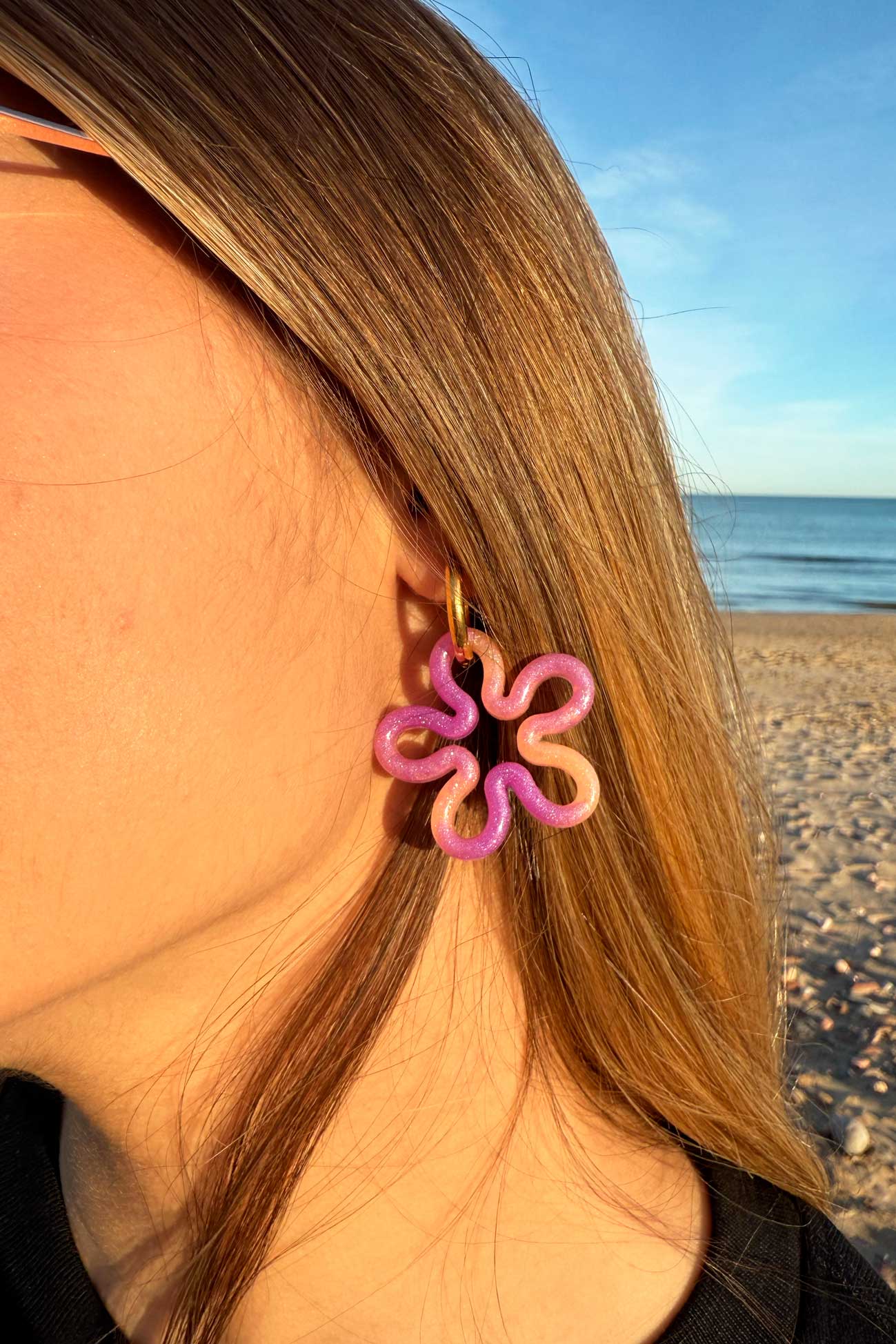 Pendientes Flor Magnolia Purple Love Mix