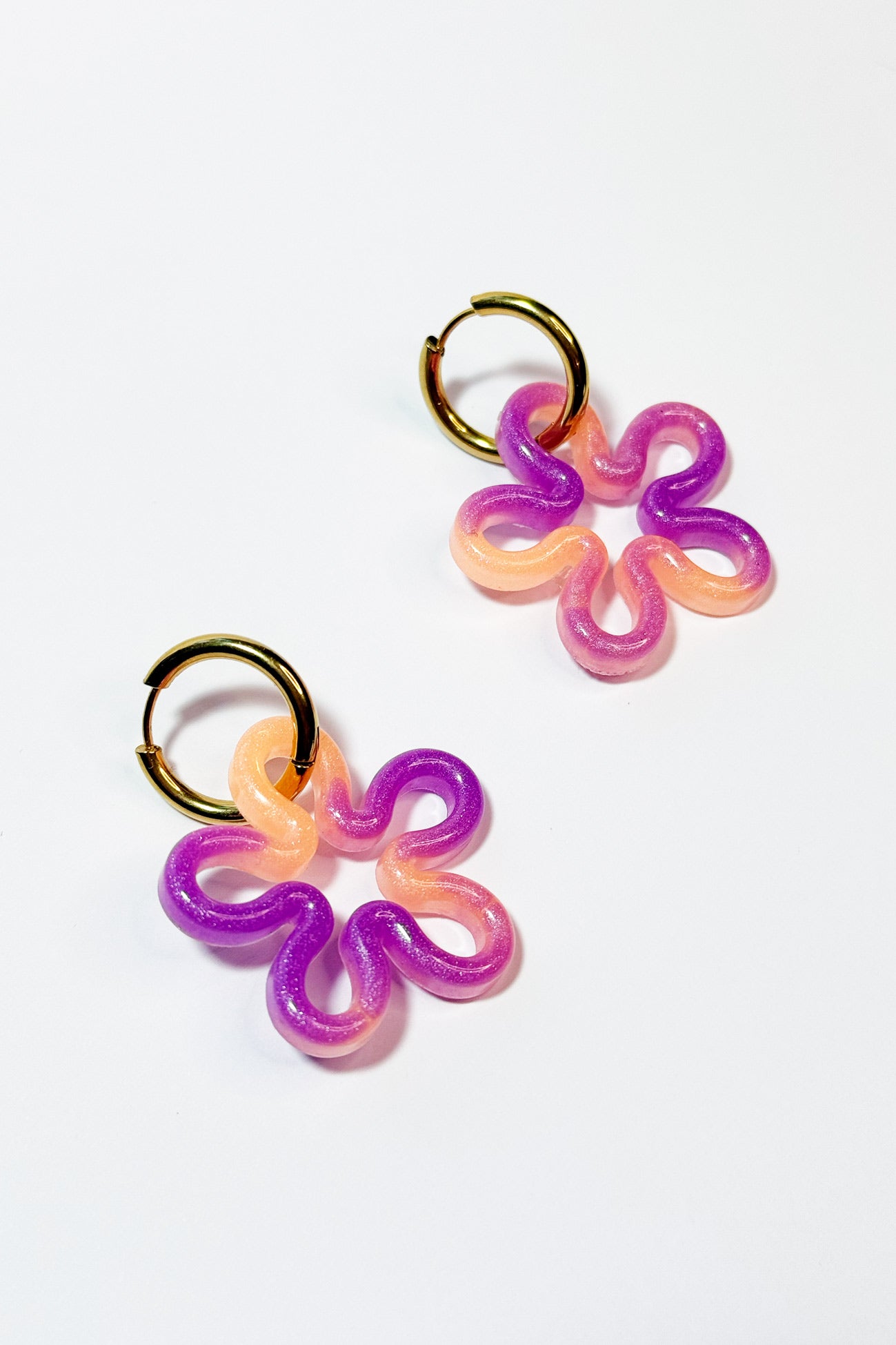 Pendientes Flor Magnolia Purple Love Mix