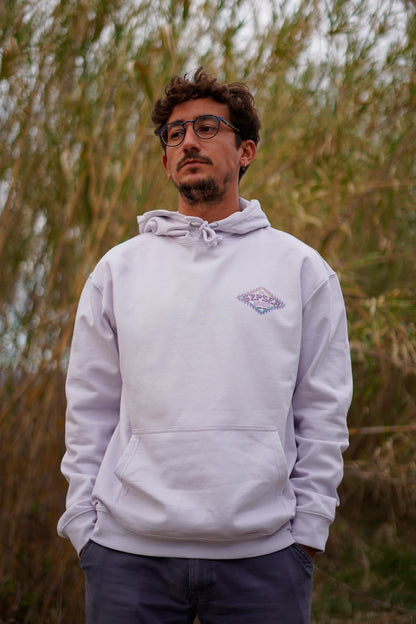Sudadera con capucha Kaimana en color lavanda suave